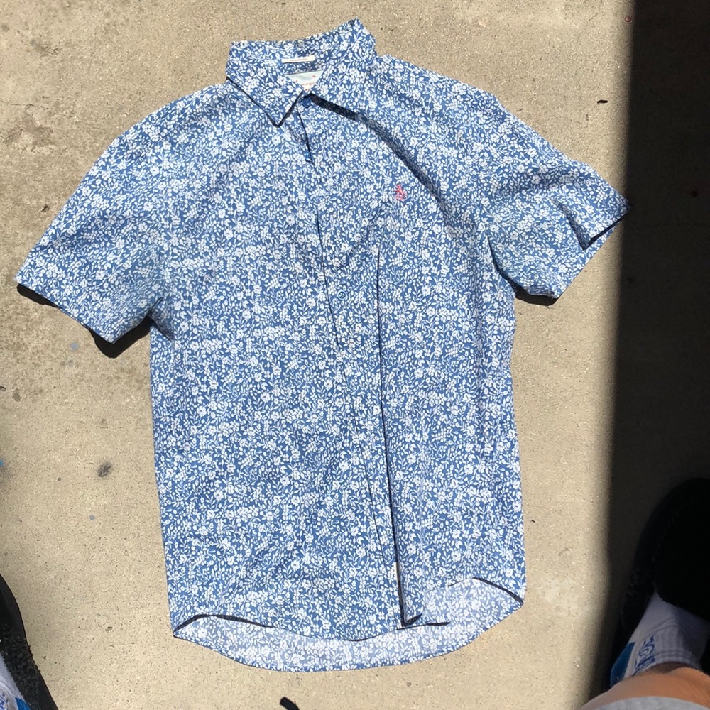 Penguin casual button down short sleeve